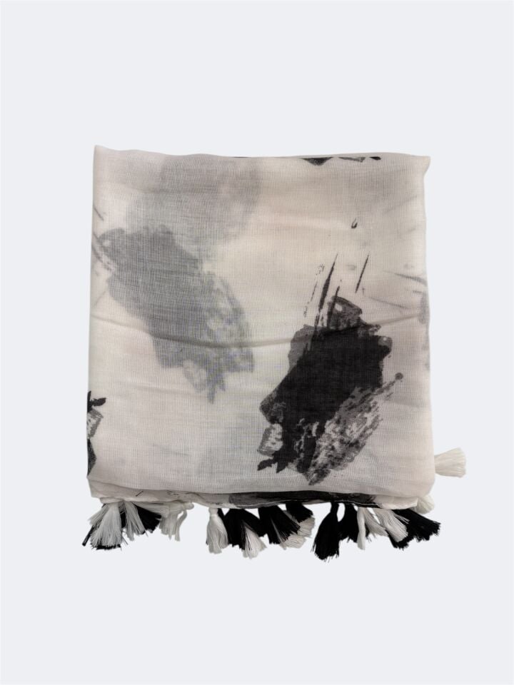 Desenli 90*190 Pamuklu Uzun Şal