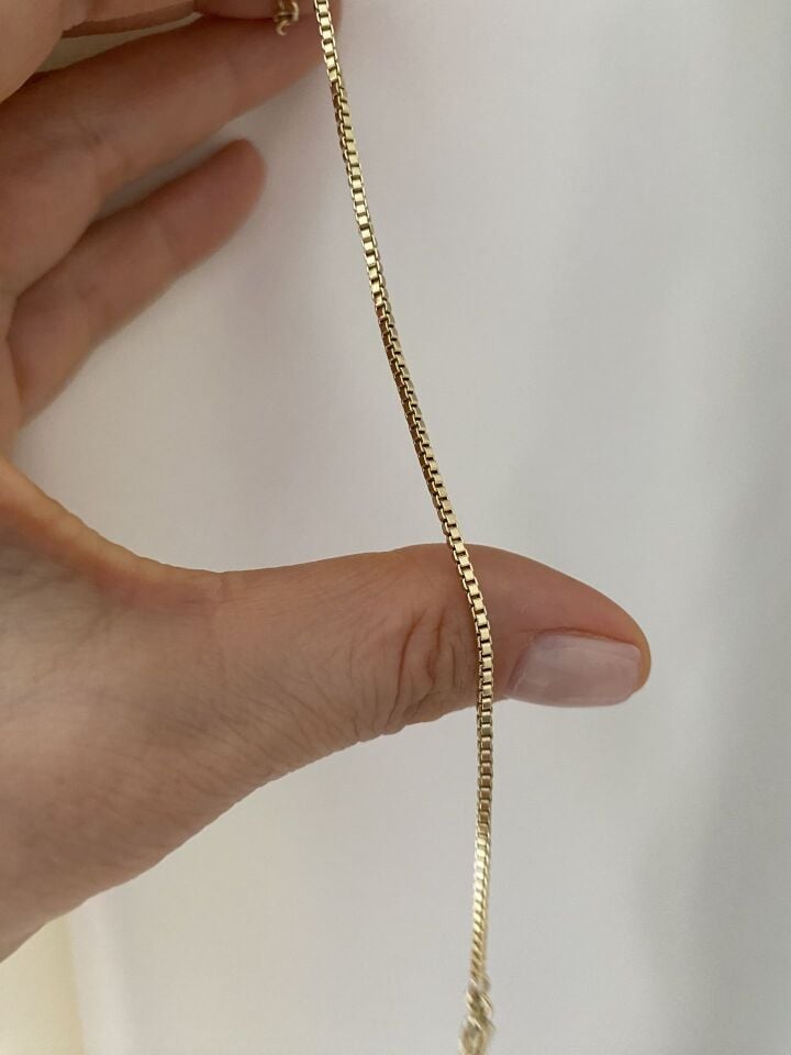 Unisex İnce Zincir Bileklik (18cm+3cm ek)