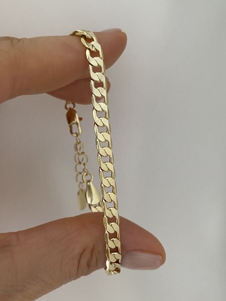 Unisex Yassı Gurmet Bileklik(17cm+3cm ek)