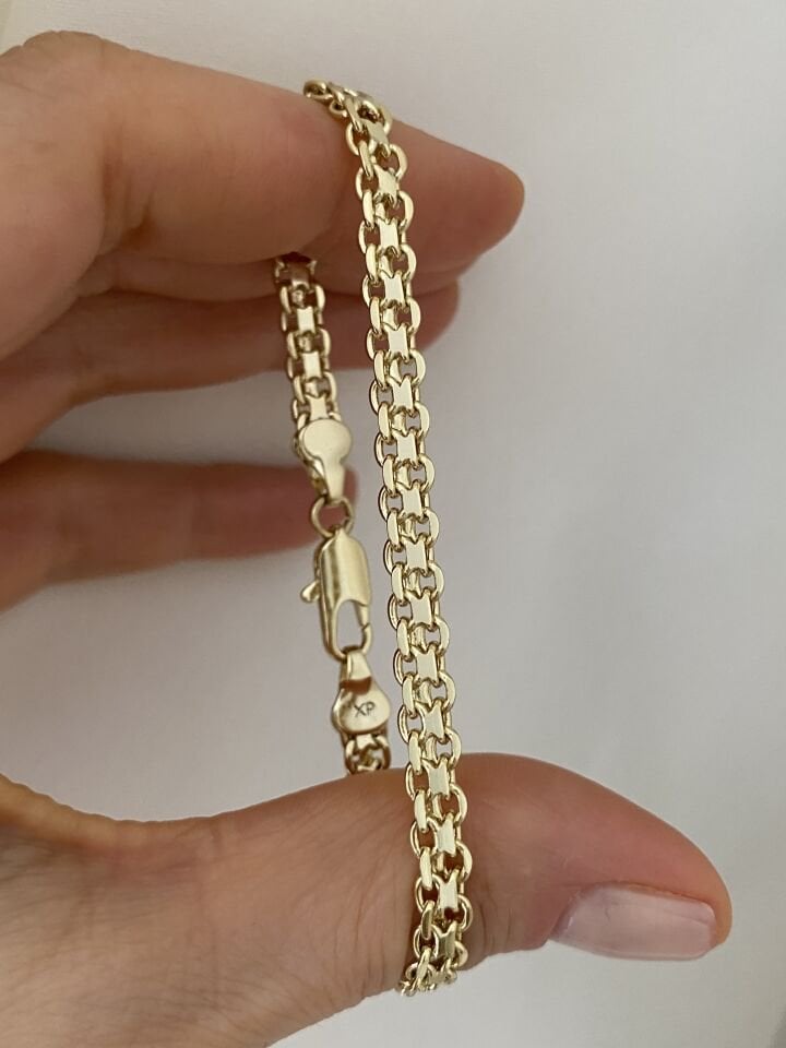 Unisex Aynalı Gurmet Zincir Bileklik (19cm)