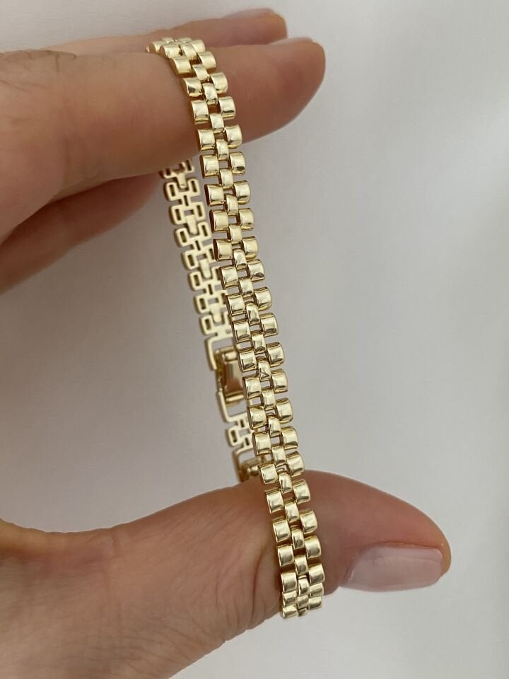 Unisex (6mm kalınlık) Kordon Model Bileklik (19cm)