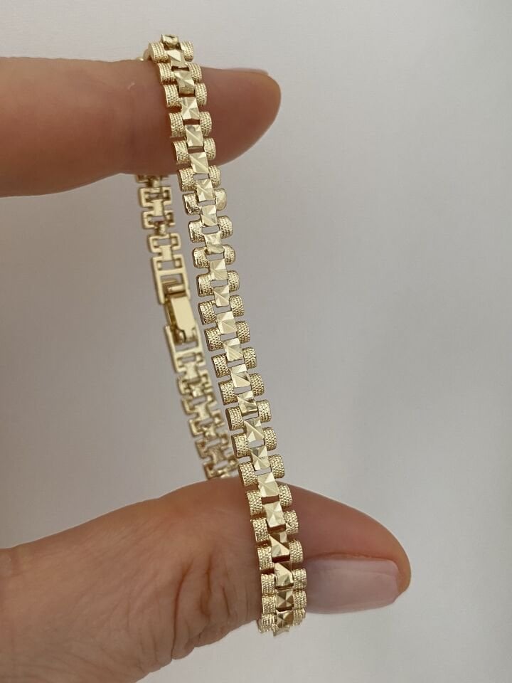 Kumlu Lazer Kesim Ray Bileklik (17,5cm)