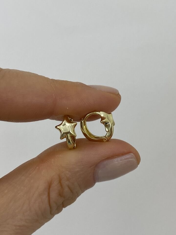 ''Özel Seri'' Çocuk Star Halka Küpe (7mm iç çap)