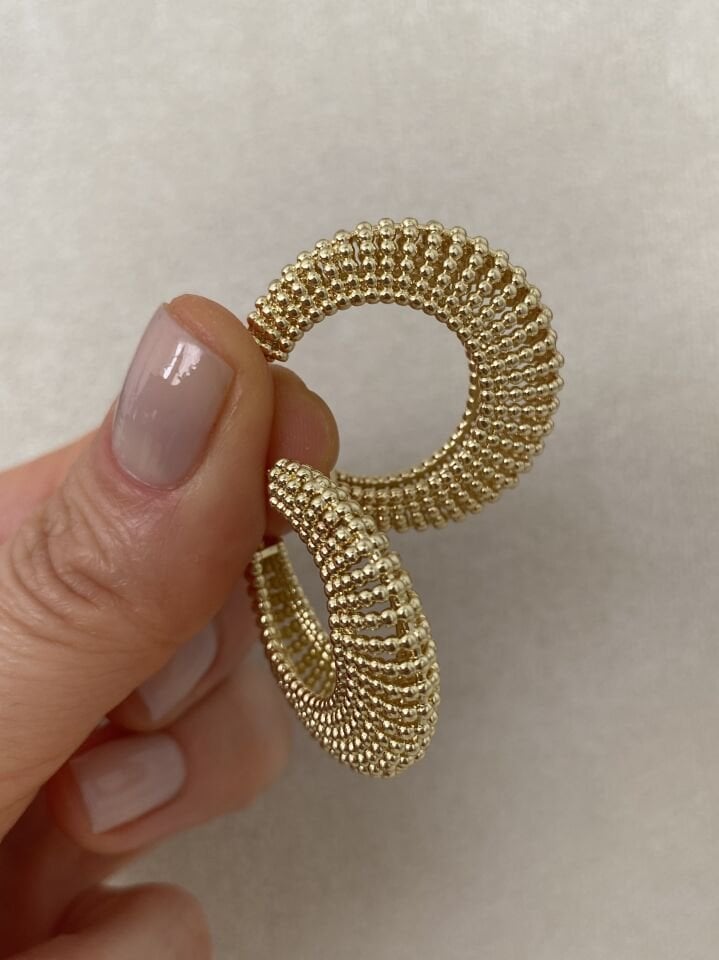 Midyat İşçilik Yarım Halka Küpe