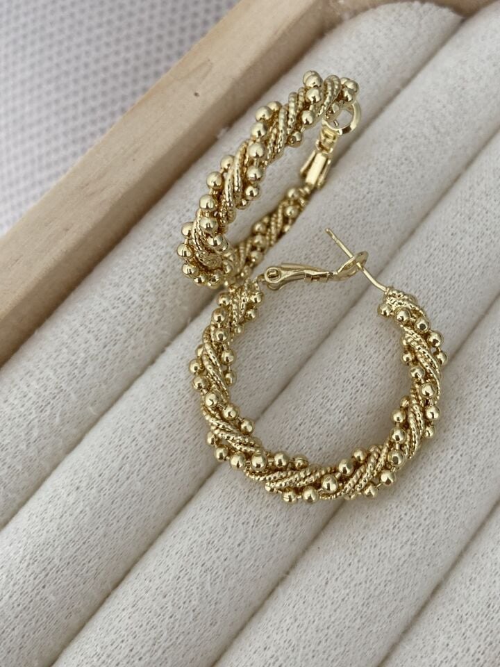 Dorika Sarmal Burgu Halka Küpe