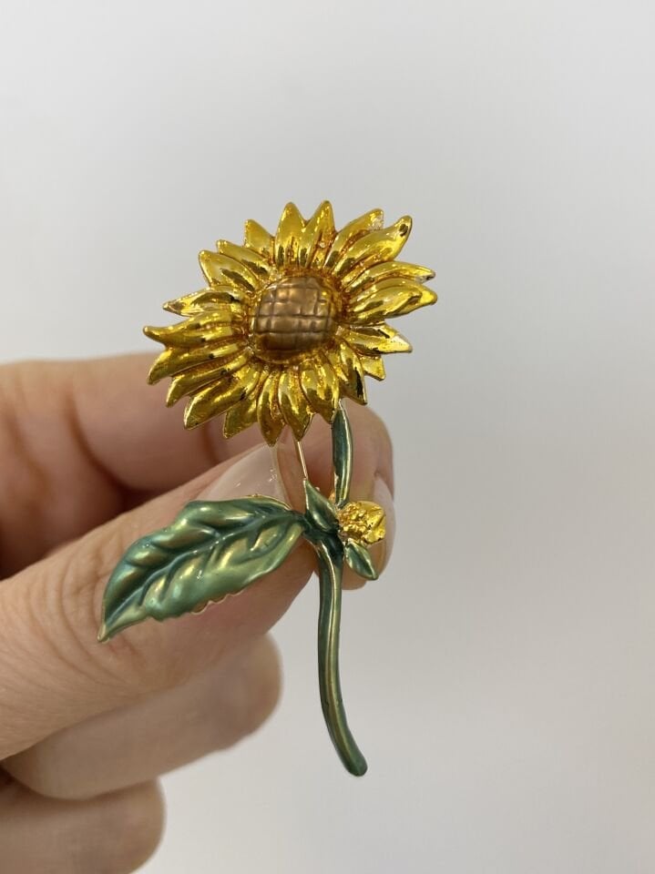Günebakan Çiçek Broş