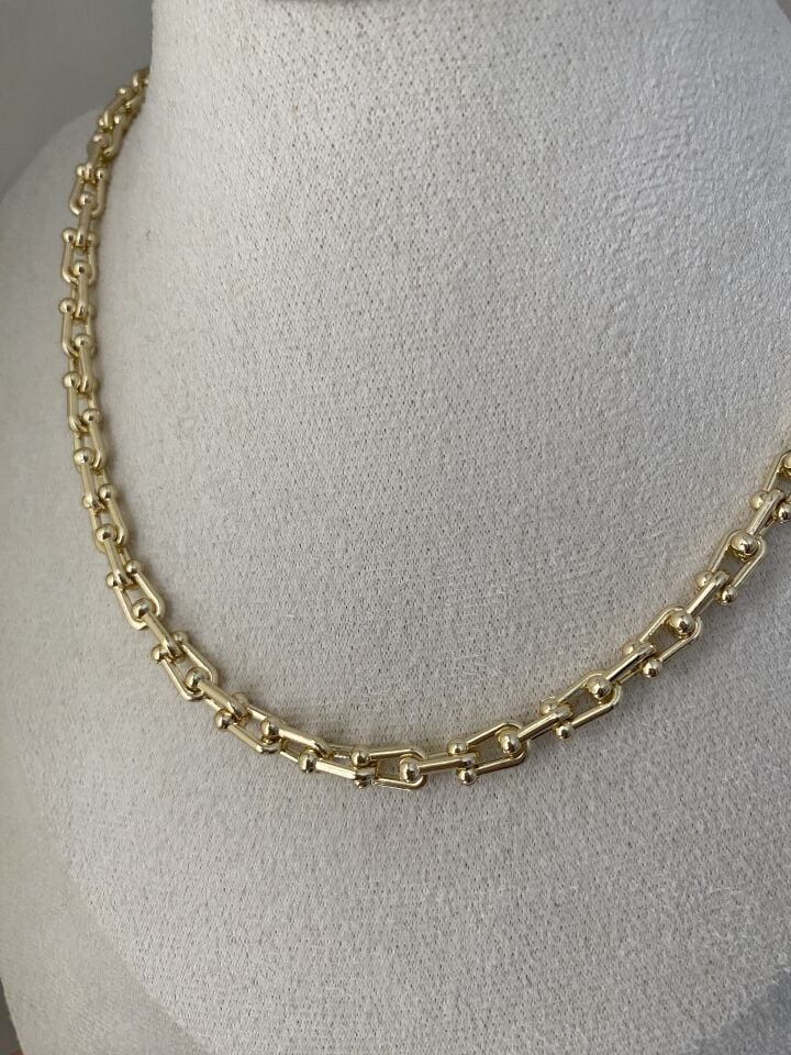 Tamtur Çivi Detay Ataç Kolye (50cm+5cm ek)