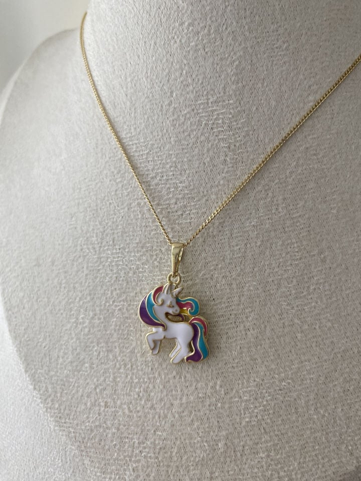''Özel Seri'' Mineli Unicorn Kolye (45cm)