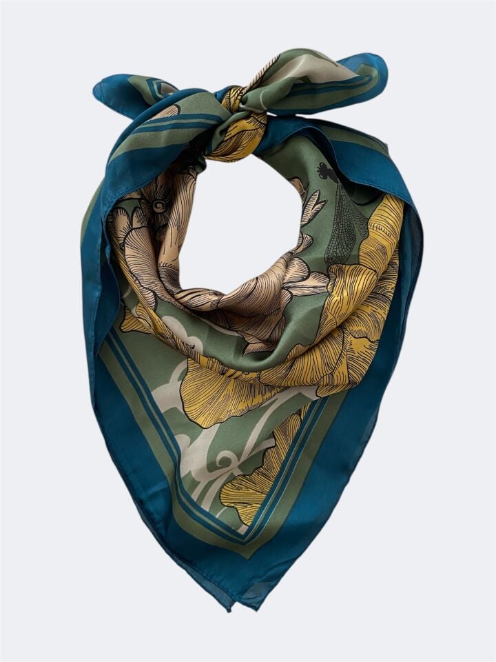 Desenli Çift Taraflı 70*70 Fular