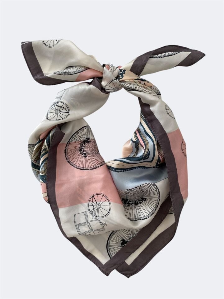 Desenli Çift Taraflı 70*70 Fular