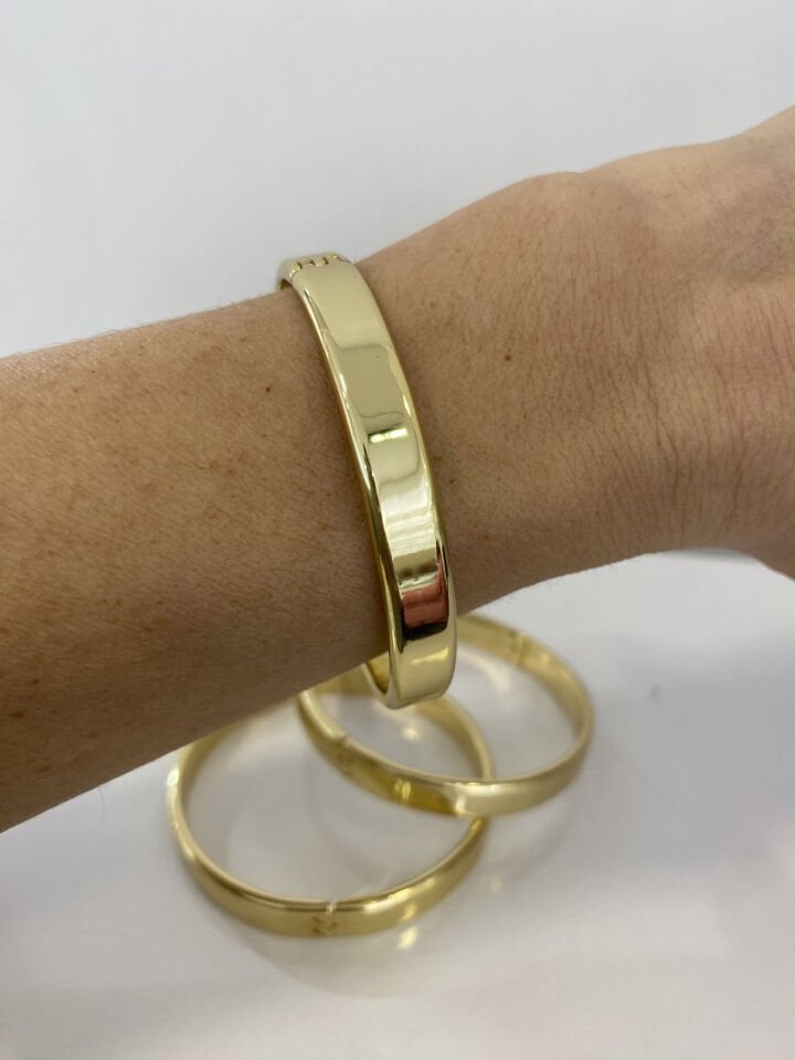 14K Kalın Bombeli Kelepçe Bilezik (XP 57mm)