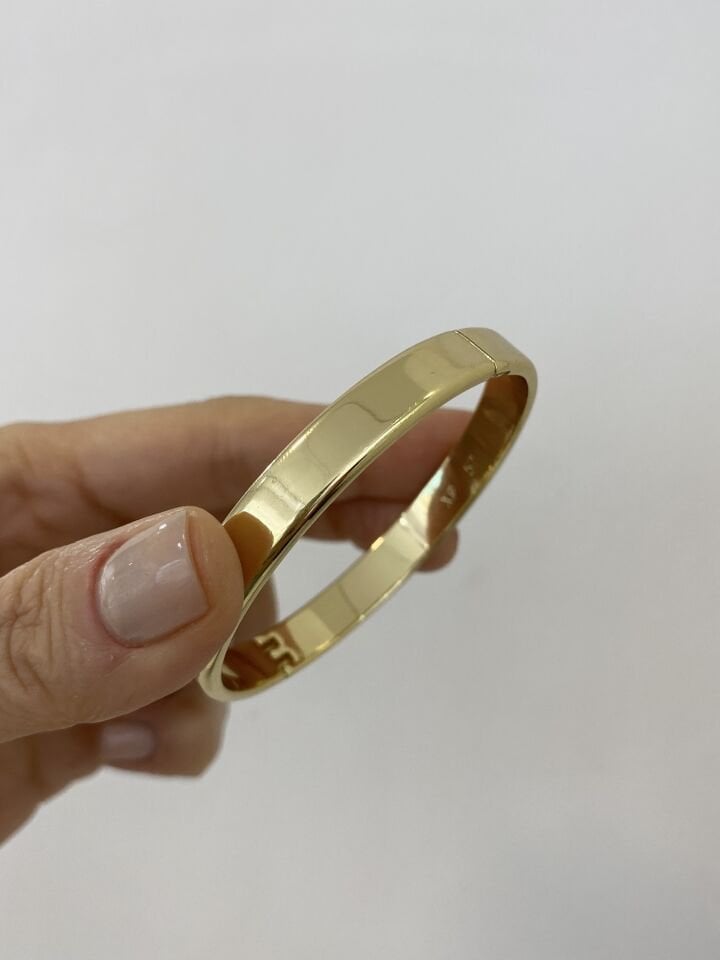 14K Kalın Bombeli Kelepçe Bilezik (XP 57mm)