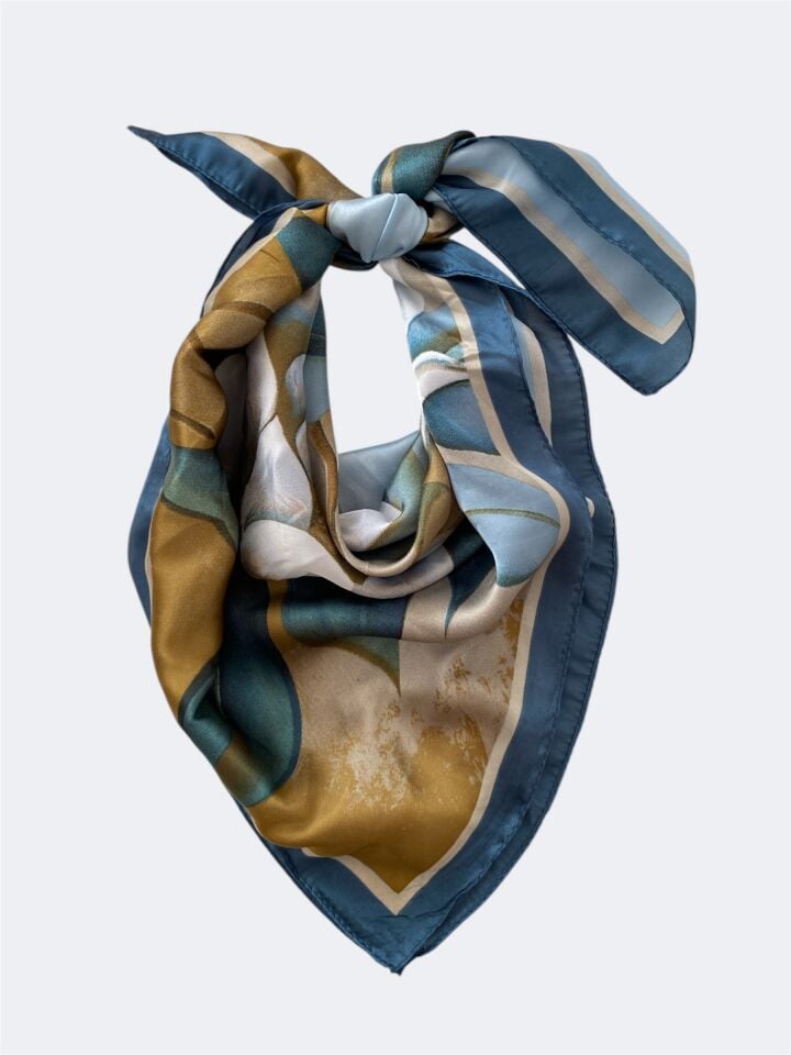 Desenli Çift Taraflı 70*70 Fular