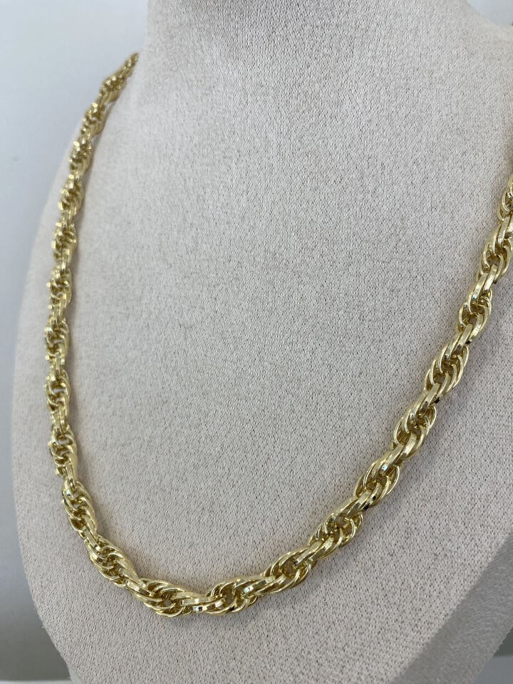 Kalın Halat Zincir Kolye 60cm