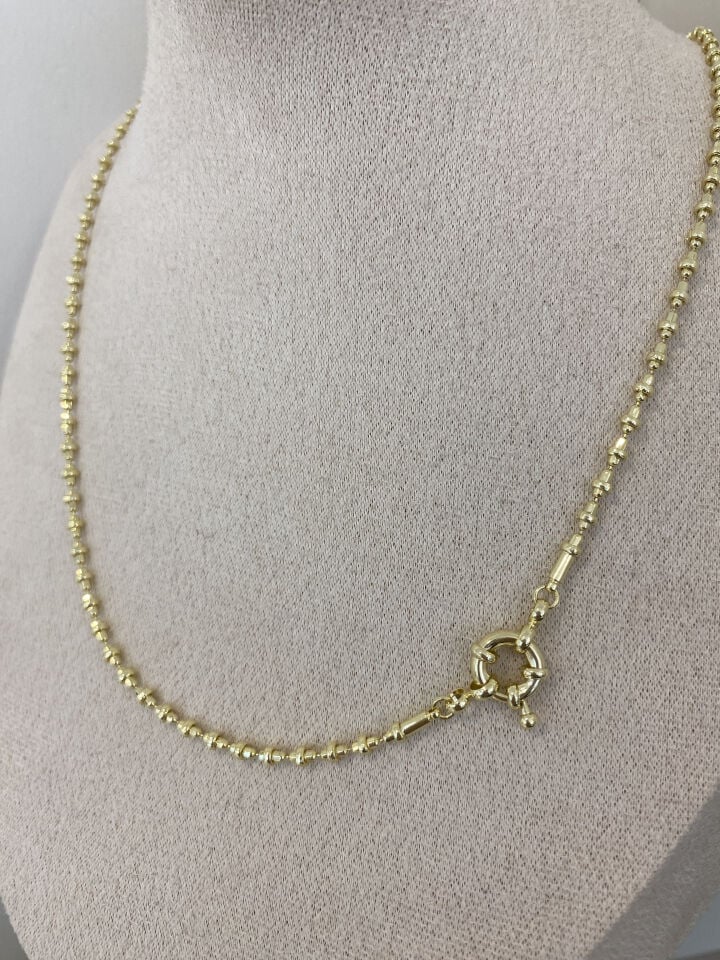 Gemici Kilit Detaylı Dorikalı Zincir Kolye (50cm)