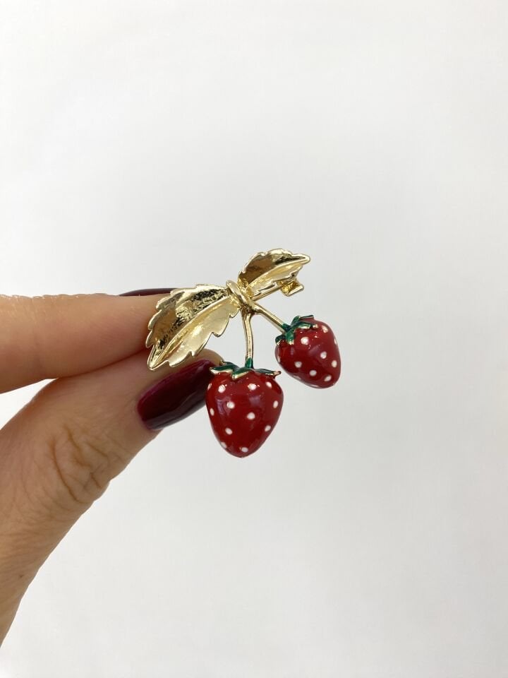 Gold Yaprak Detaylı Çikek Broş