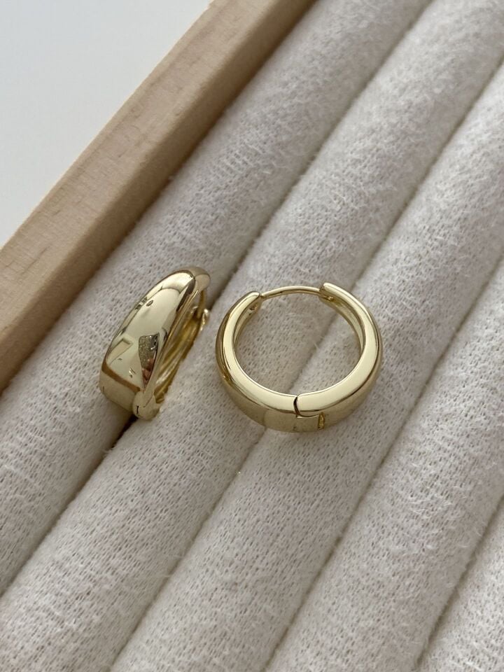 Özel Seri Basic Damla Halka Küpe (İç çapı:1,5 cm)