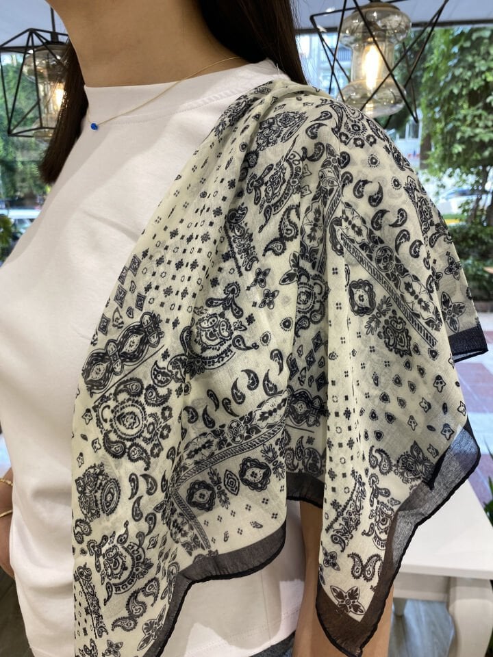 55*55 Pamuk Dokulu Bandana Fular