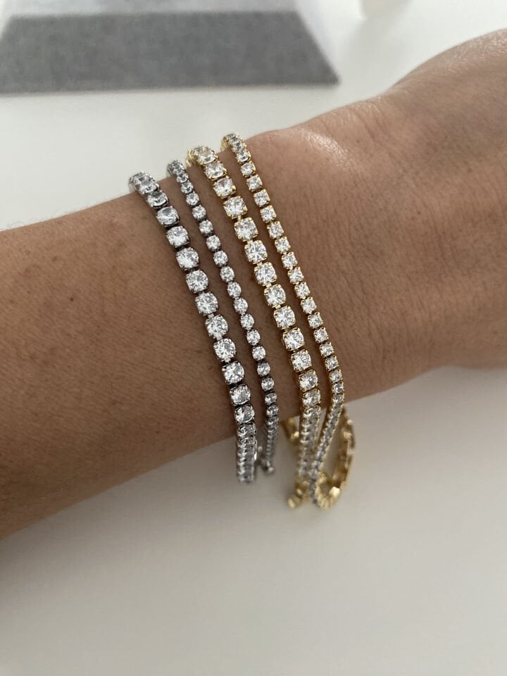 Özel Seri Su Yolu Bilekli (1mm/17cm+ek) Gümüş Renk