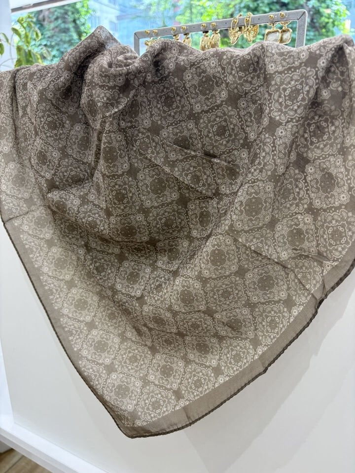 55*55 Pamuk Dokulu Bandana Fular