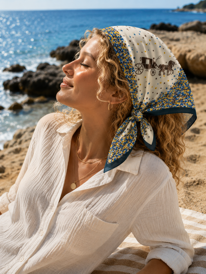 55*55 Pamuk Dokulu Bandana Fular