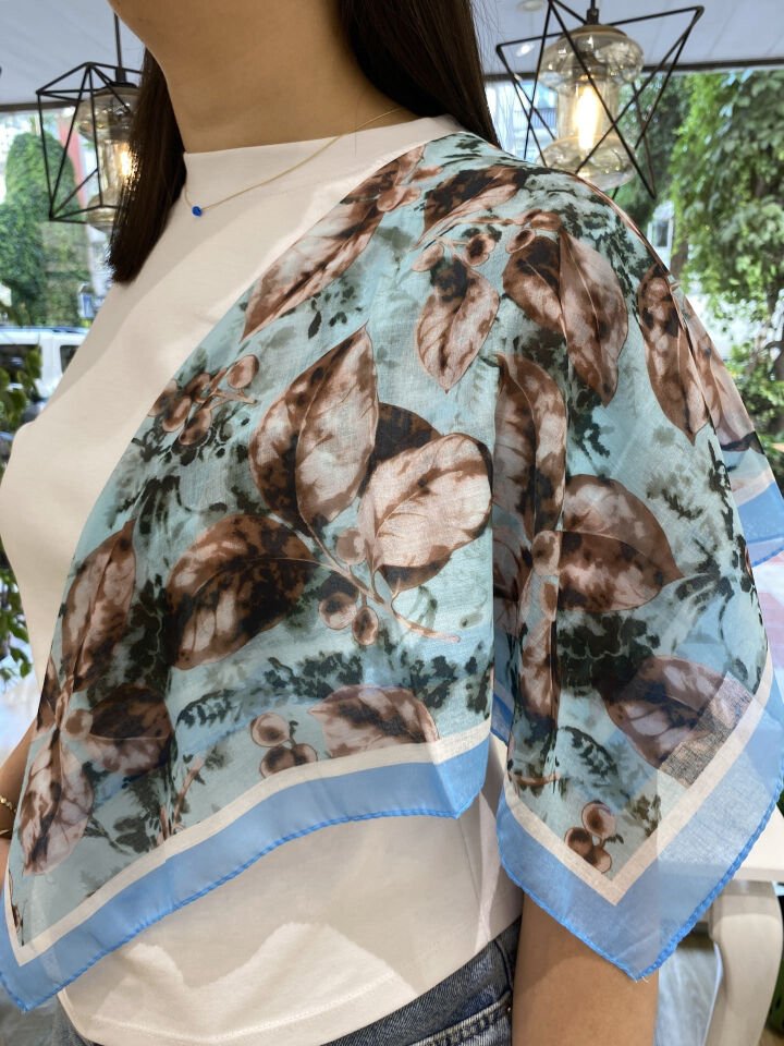 55*55 Pamuk Dokulu Bandana Fular