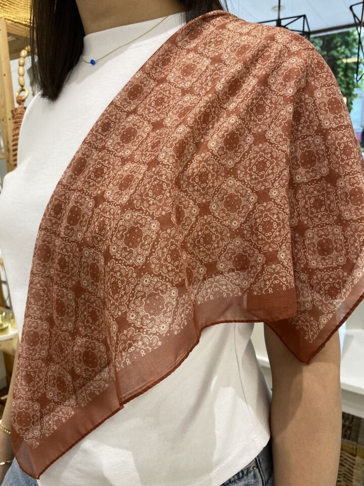 55*55 Pamuk Dokulu Bandana Fular