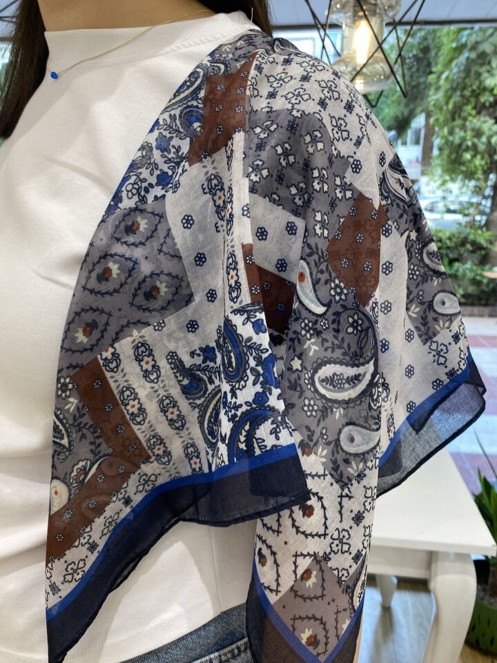 55*55 Pamuk Dokulu Bandana Fular