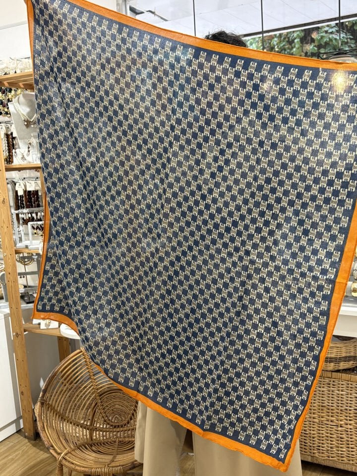 Desenli 90*90 Pamuklu Eşarp Şal