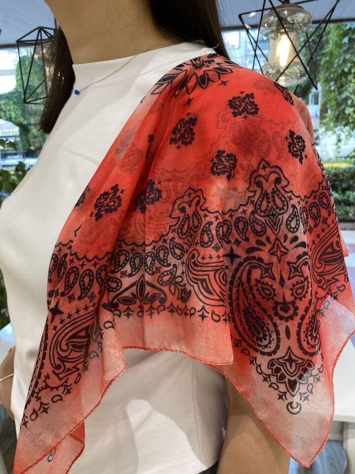 55*55 Pamuk Dokulu Bandana Fular