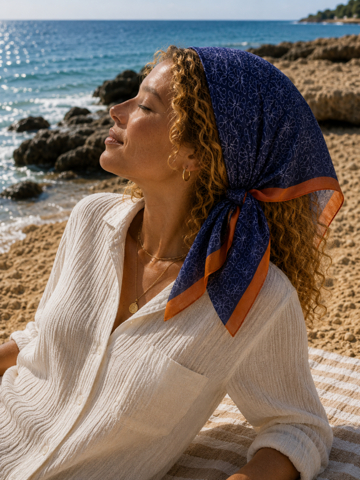55*55 Pamuk Dokulu Bandana Fular
