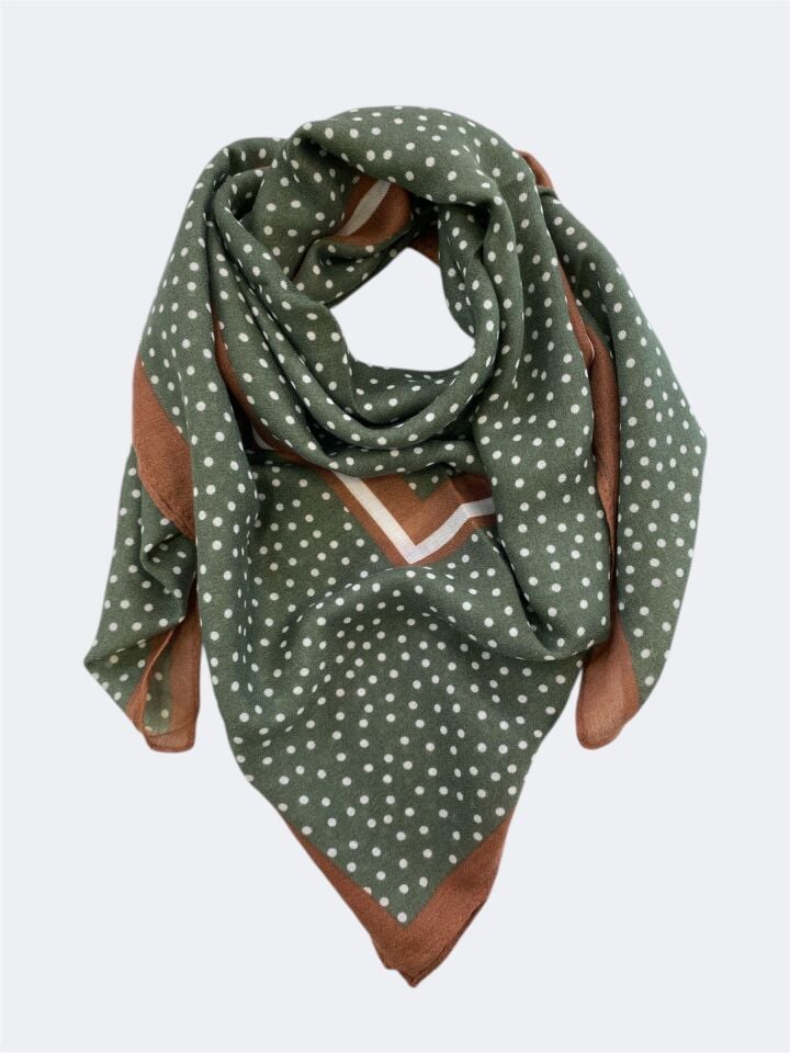 Desenli 90*90 Pamuklu Eşarp Şal