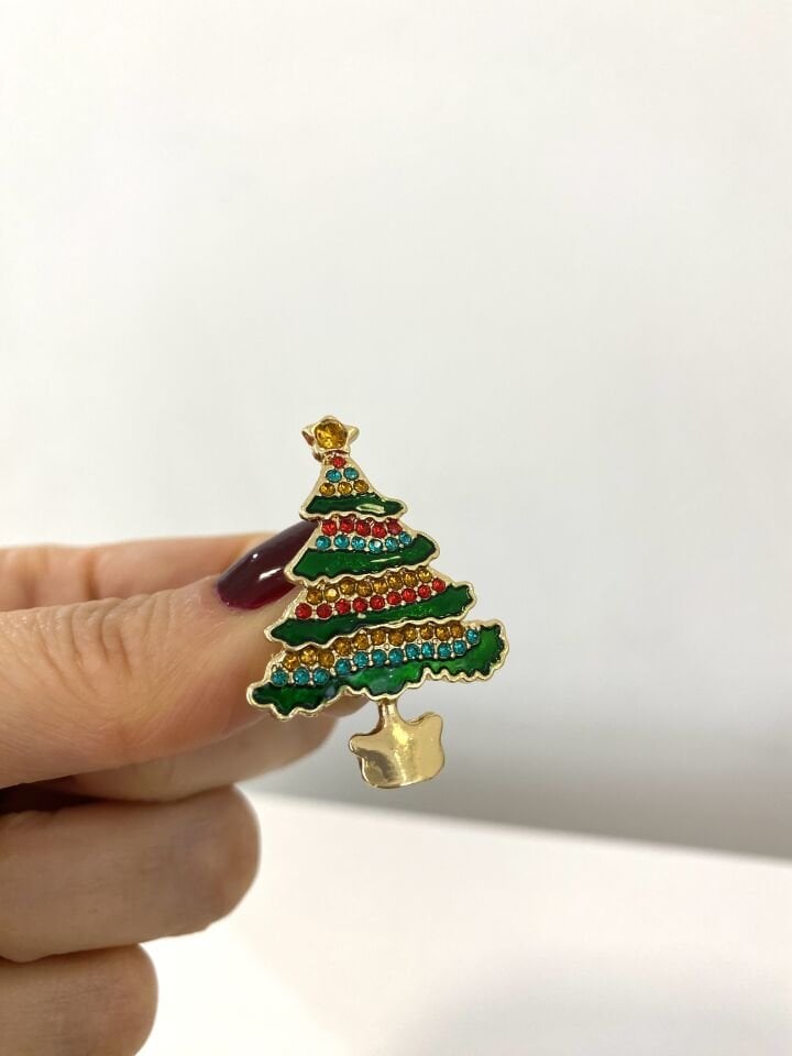 Yılbaşı Ağacı Broşu