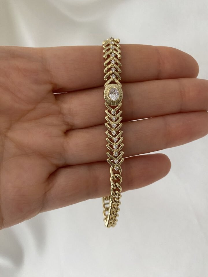 ''Özel Seri'' Tek Taşlı Balık Sırtı Gurmet Bileklik