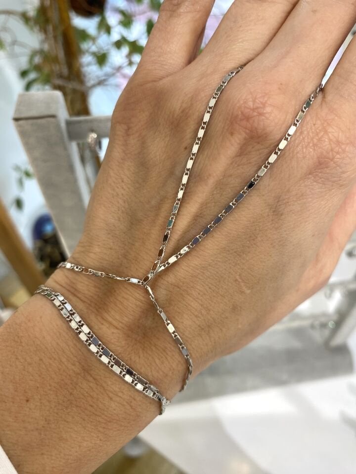 Rodyum Kaplama Zincir Model Şahmeran (Gümüş renk)