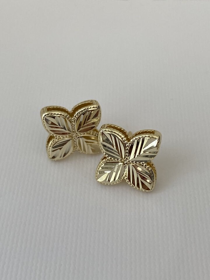 Lazer Kesim Yonca Küpe