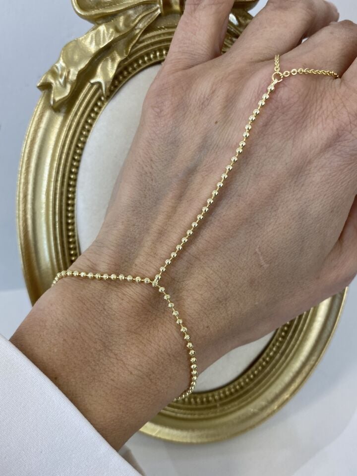 Altın Kaplama Dorika Topçuklu Zincir Şahmeran Gold