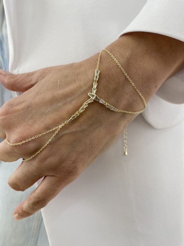 Altın Kaplama Taşlı Yılan Model Şahmeran Gold
