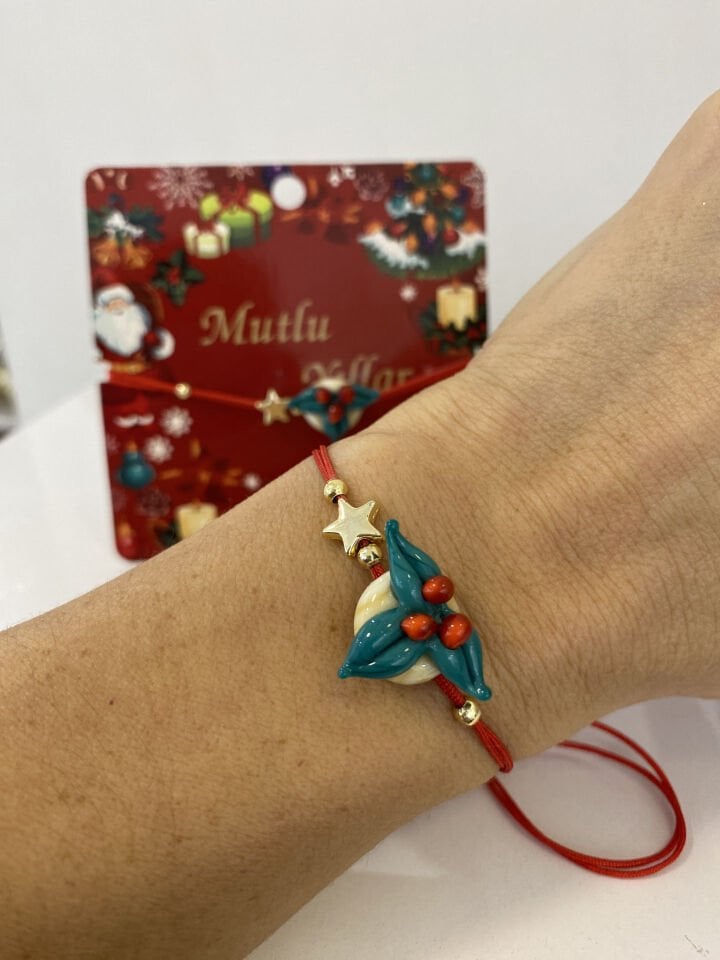 Yılbaşı Murano Kokina İp Bileklik