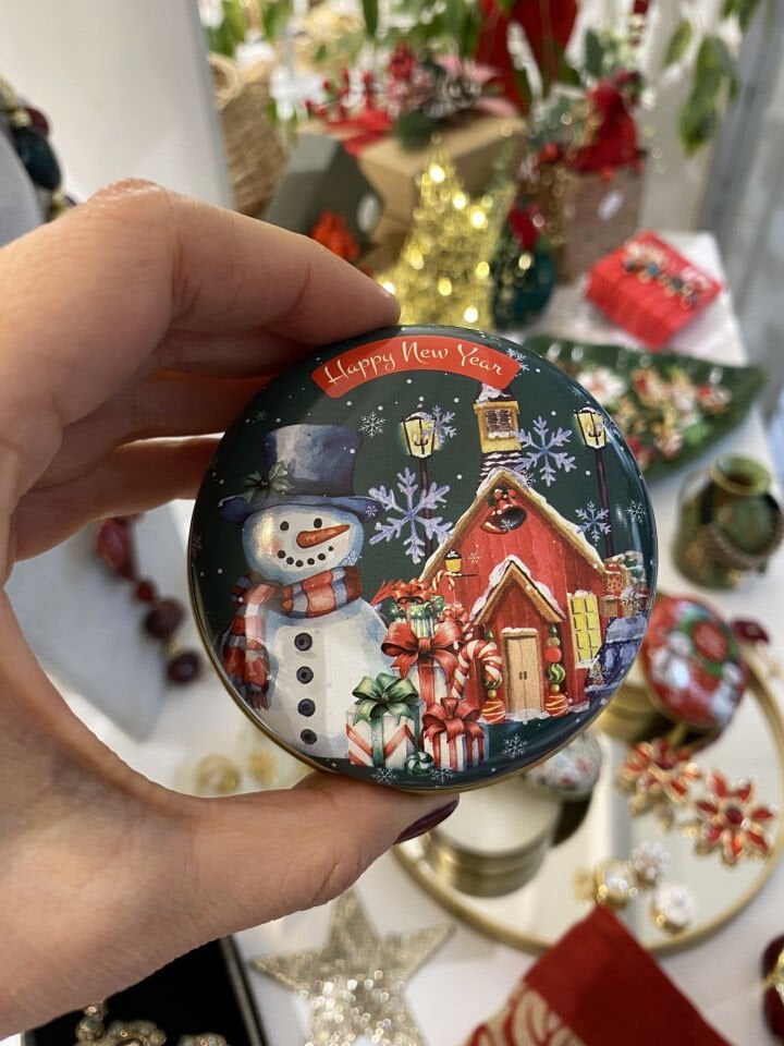 Yılbaşı Konseptli Mumlu Kutu