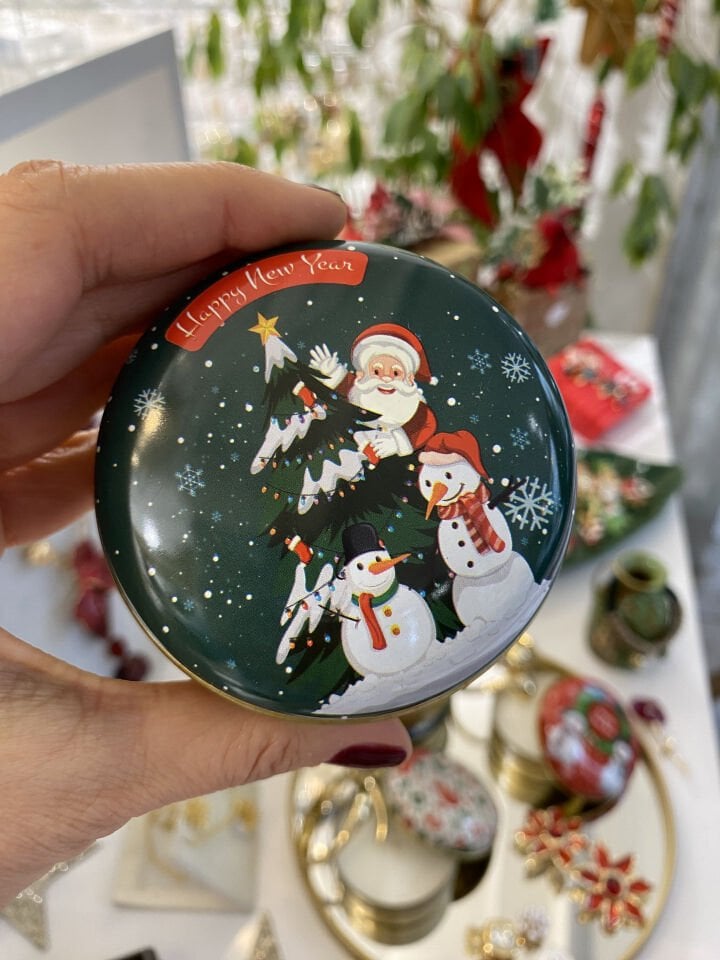 Yılbaşı Konseptli Mumlu Kutu