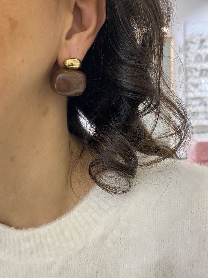 Kahverengi Şeker Küpe