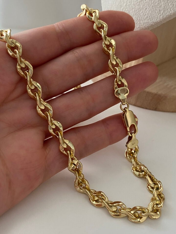 Özel Seri Cuban Zincir Kolye 45cm