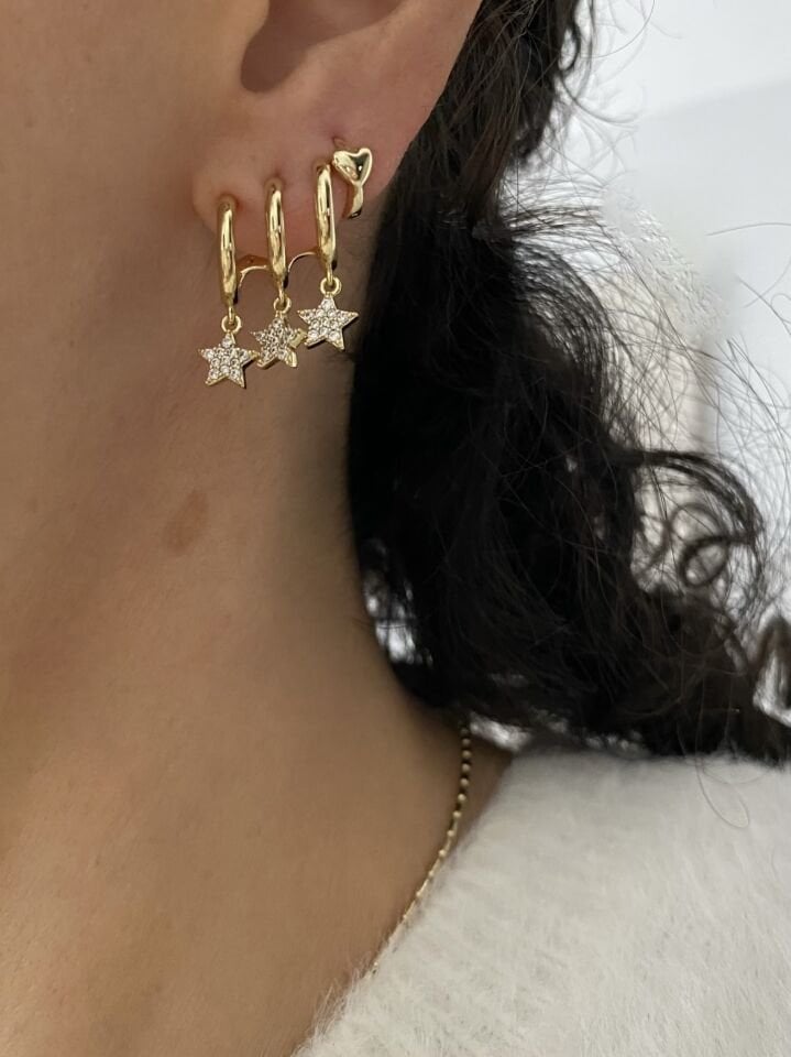 “Özel Seri” Minimal Kalp Halka Küpe