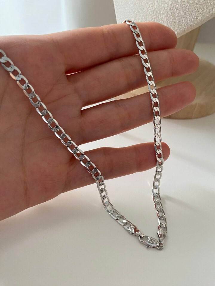 Özel Seri Yassı Gurmet Zincir Kolye 55cm