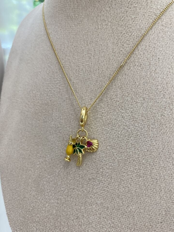 Altın Kaplama Beach Charm Kolye (45cm)