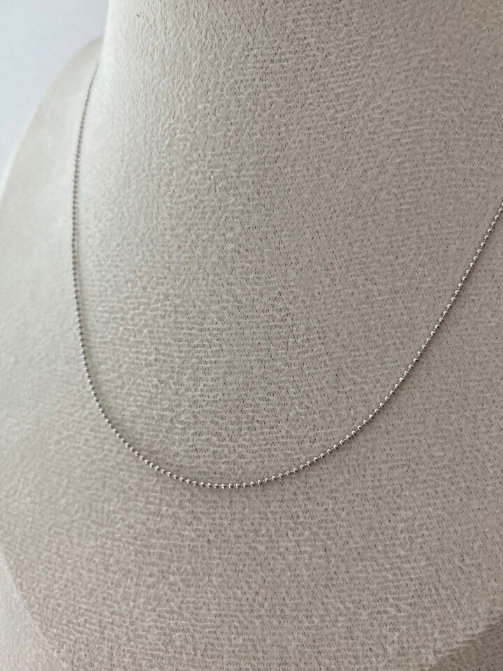 Özel Seri İnce Minimal Dorika Zincir Kolye 45cm