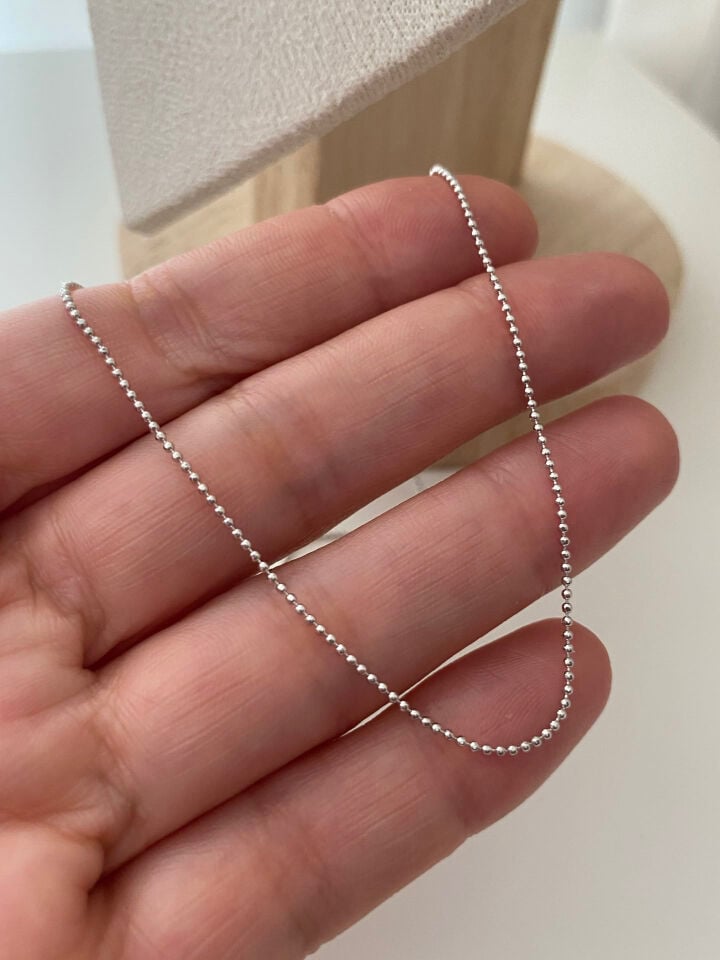 Özel Seri İnce Minimal Dorika Zincir Kolye 45cm
