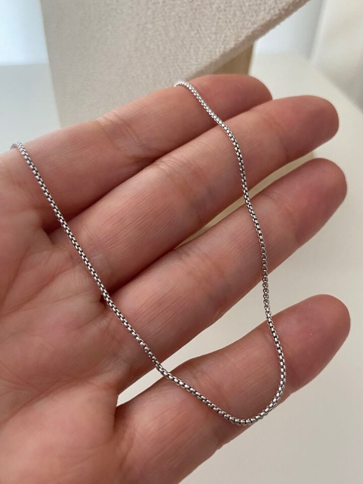 Özel Seri İnce Bismark Zincir Kolye 50cm