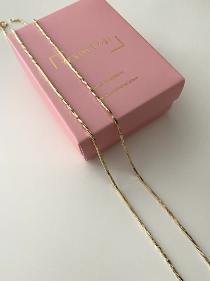 İnce Desenli İtalyan Zincir “50cm”